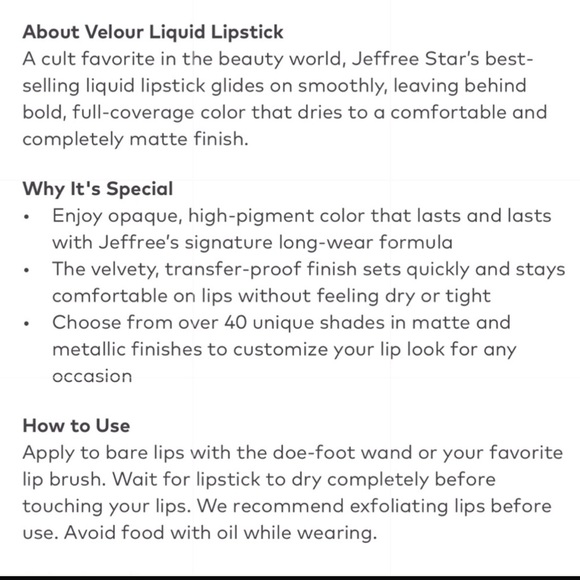 “DIAMOND” JEFFREE STAR VELOUR LIQUID LIPSTICK! - Picture 7 of 8